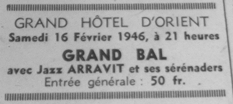 Flier for Yann's grandfathers band